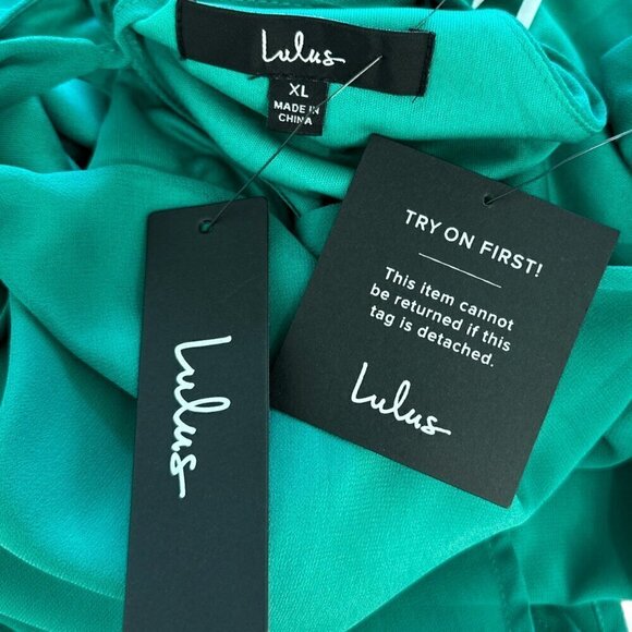 Lulus Best Wishes Teal Green Sleeveless Sheath Dress Summer Cocktail NWT NEW XL - Picture 4 of 4